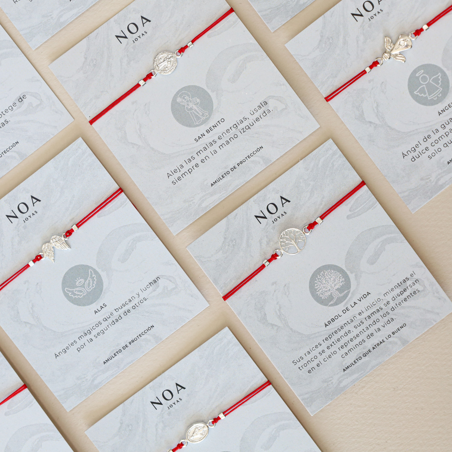 PULSERA HILO ROJO ÁRBOL DE LA VIDA PLATA