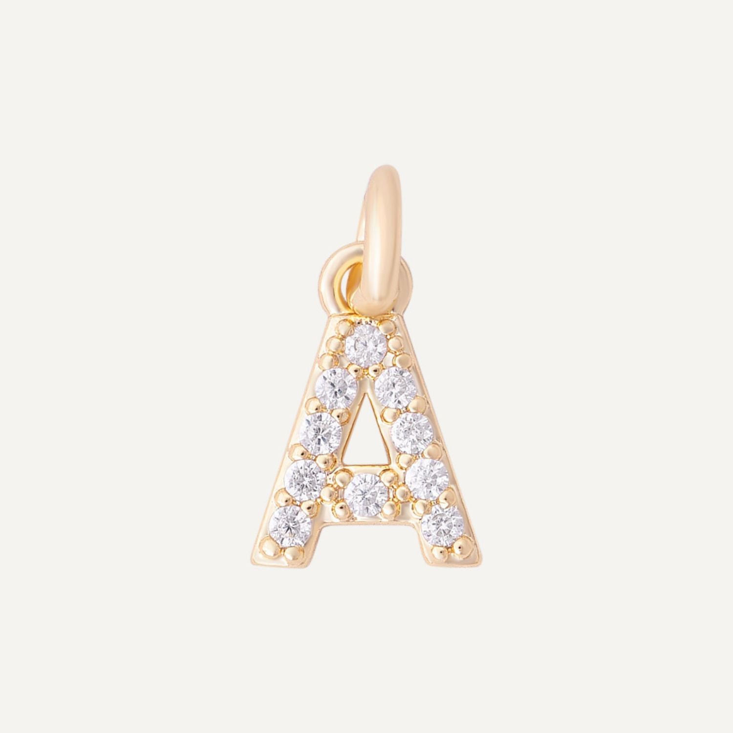 CHARM LETRA A BAÑO DE ORO