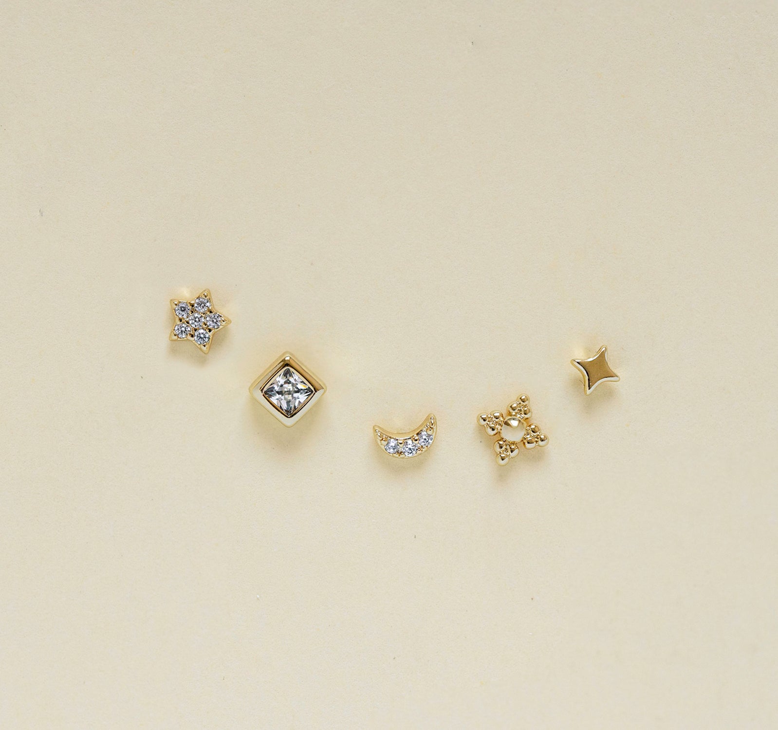 PIERCING LUNA BALI BAÑO DE ORO