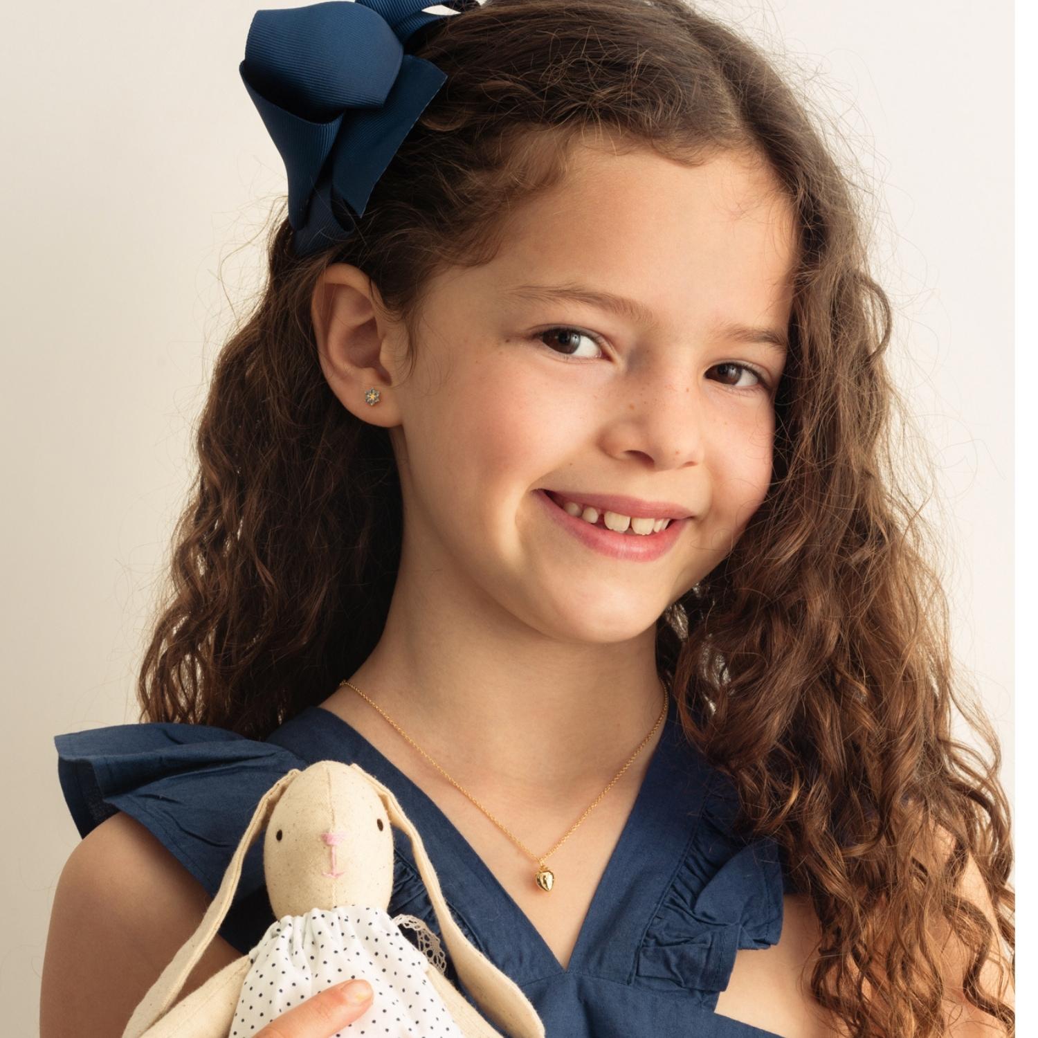 COLLAR DE NIÑA FRUTILLA BAÑO DE ORO