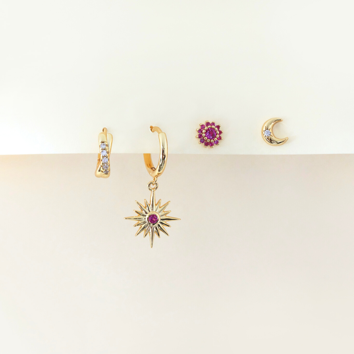 PIERCING STER BAÑO DE ORO