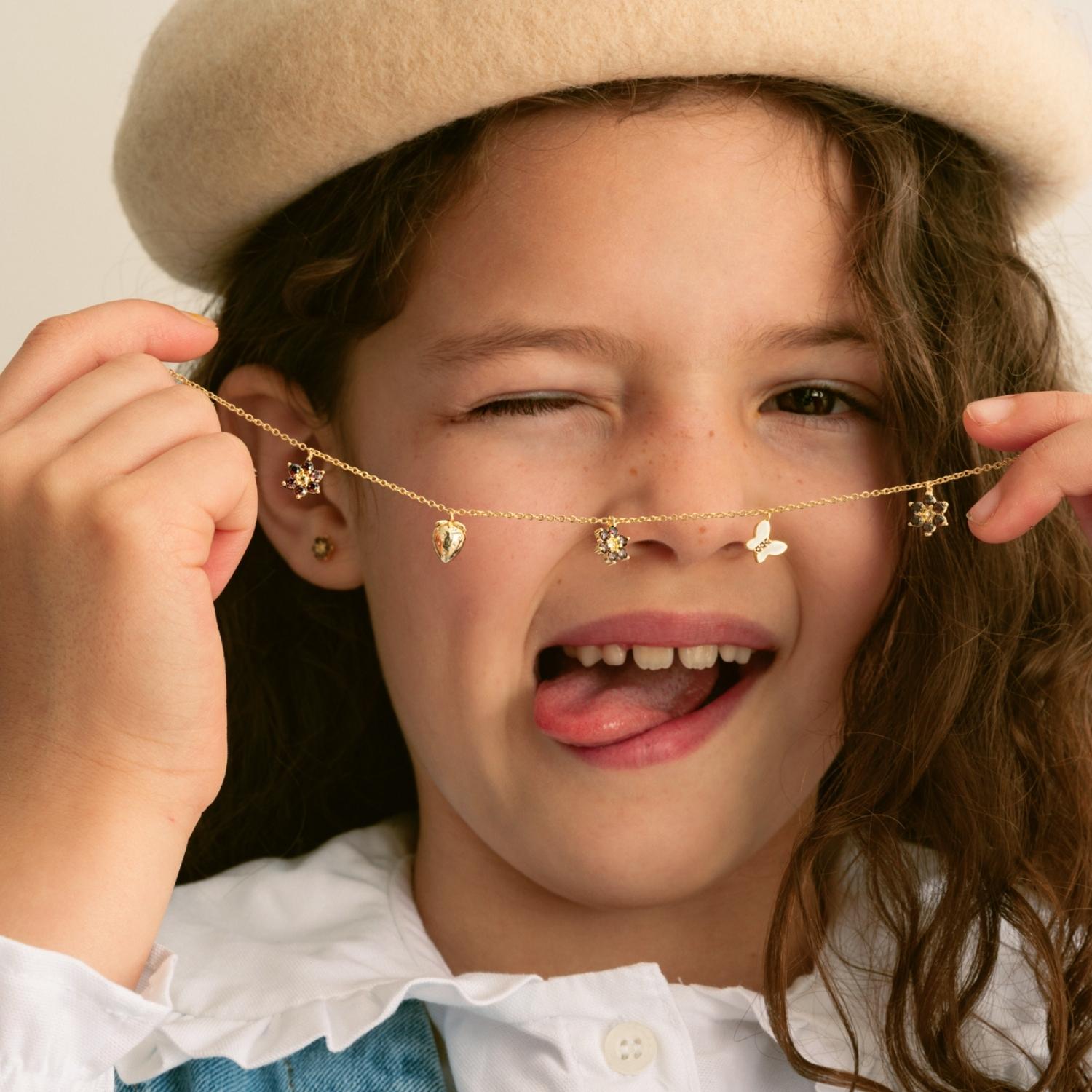 COLLAR DE NIÑA SUMMER BAÑO DE ORO