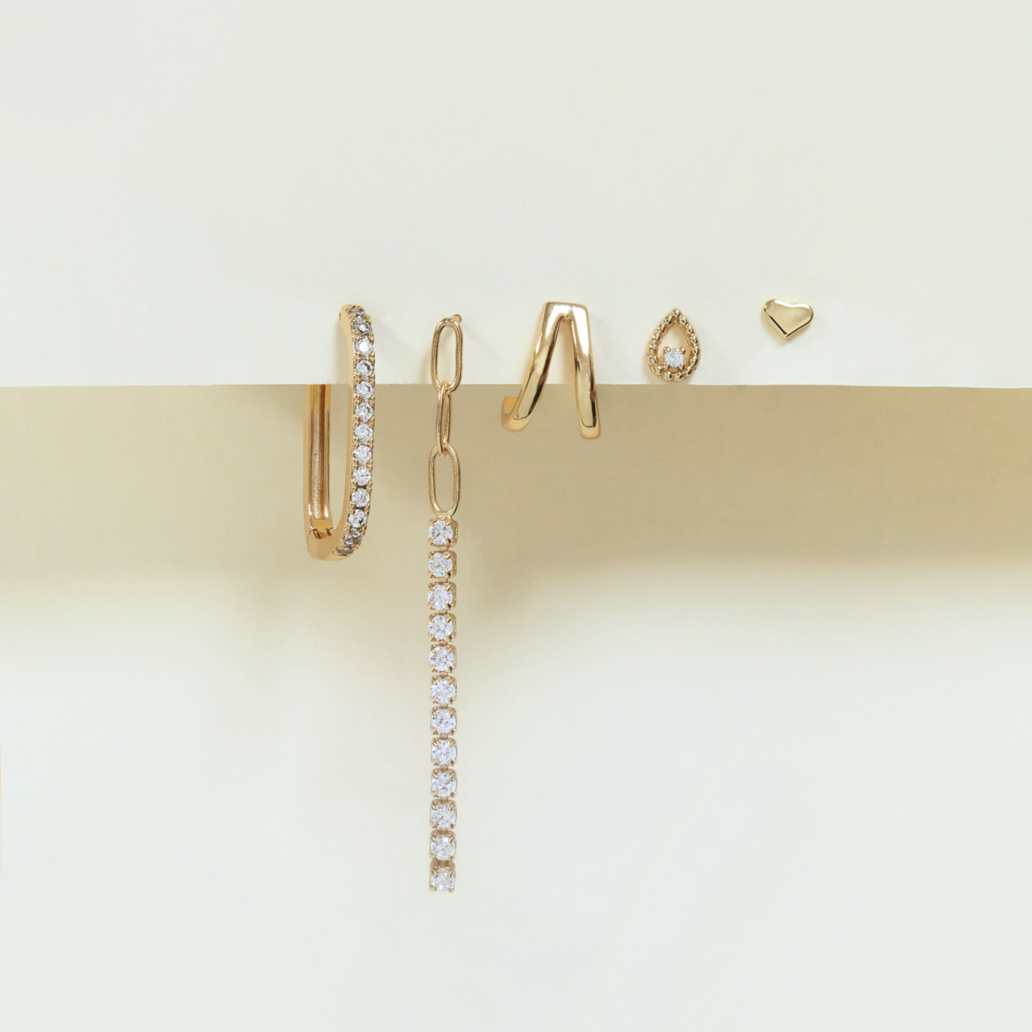 AROS LOVE WHITE BAÑO DE ORO