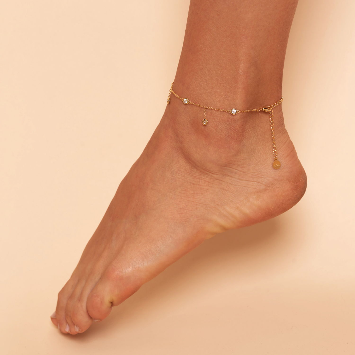 TOBILLERA CASCADA SHINE BAÑO DE ORO