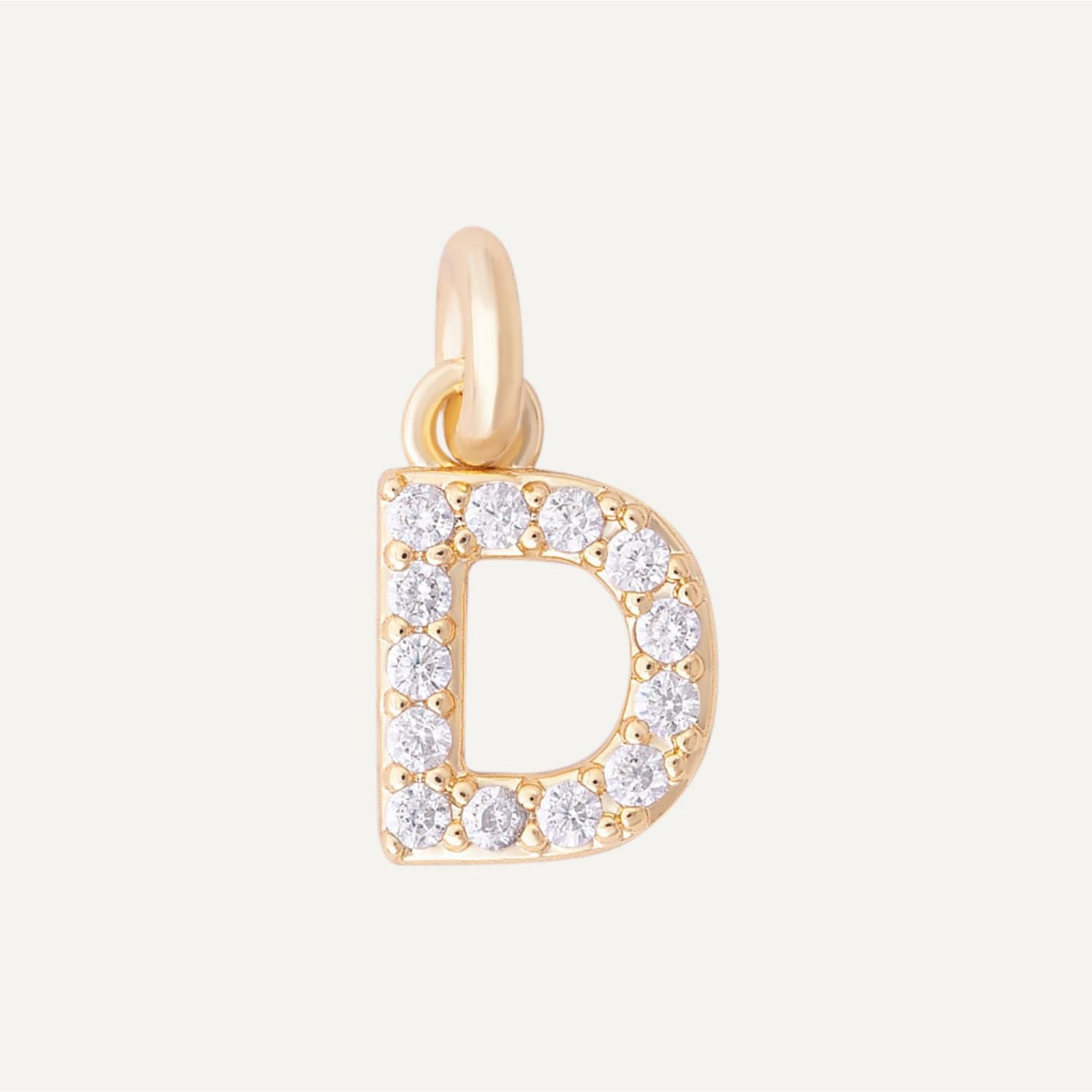 CHARM LETRA D BAÑO DE ORO