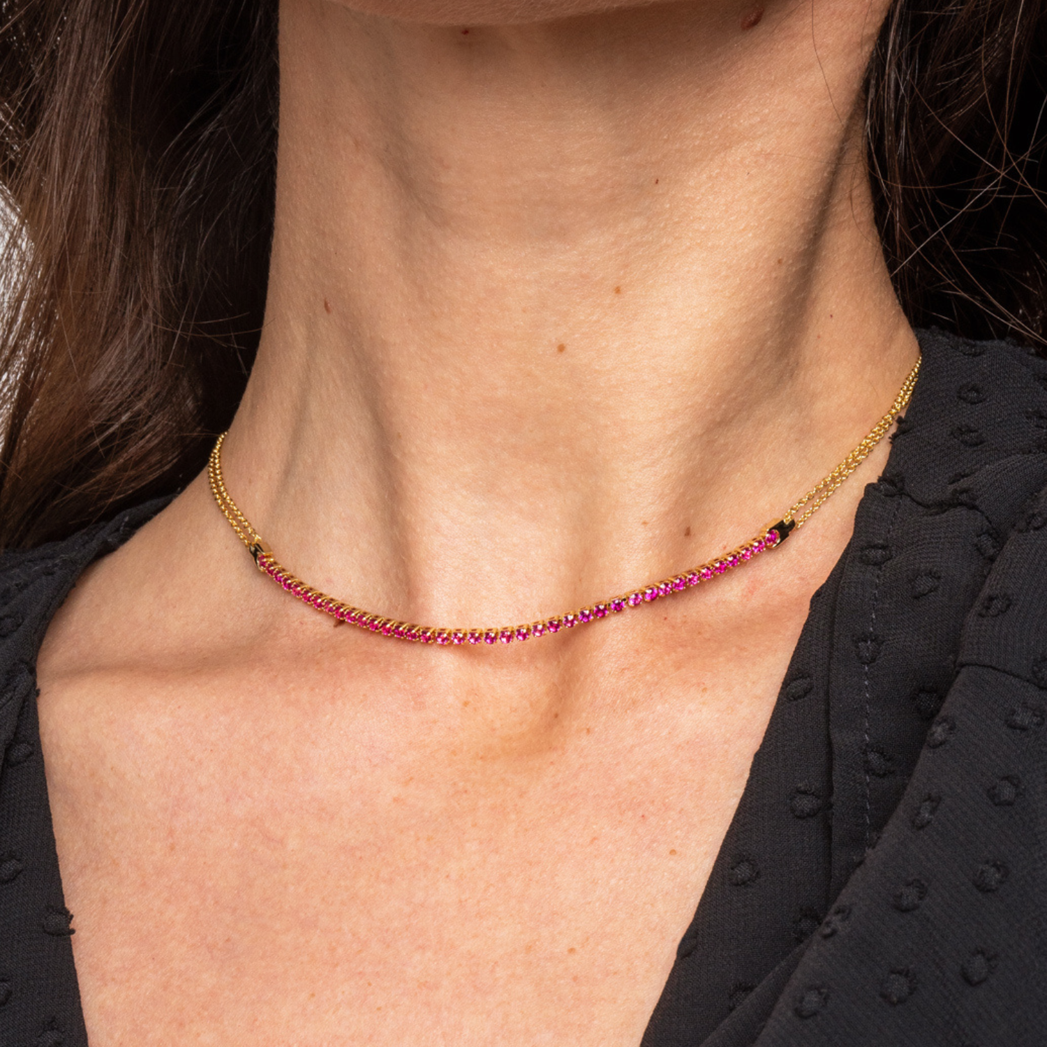 COLLAR FLY BAÑO DE ORO