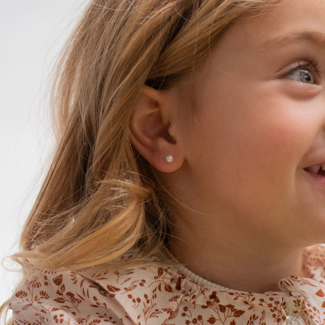 AROS ABRIDORES ORO 18K DE BEBE PERLA