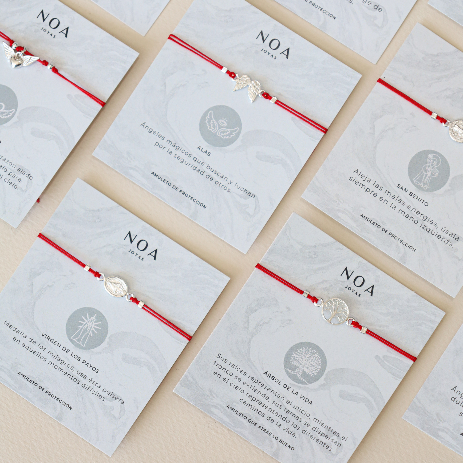 PULSERA HILO ROJO ÁRBOL DE LA VIDA PLATA