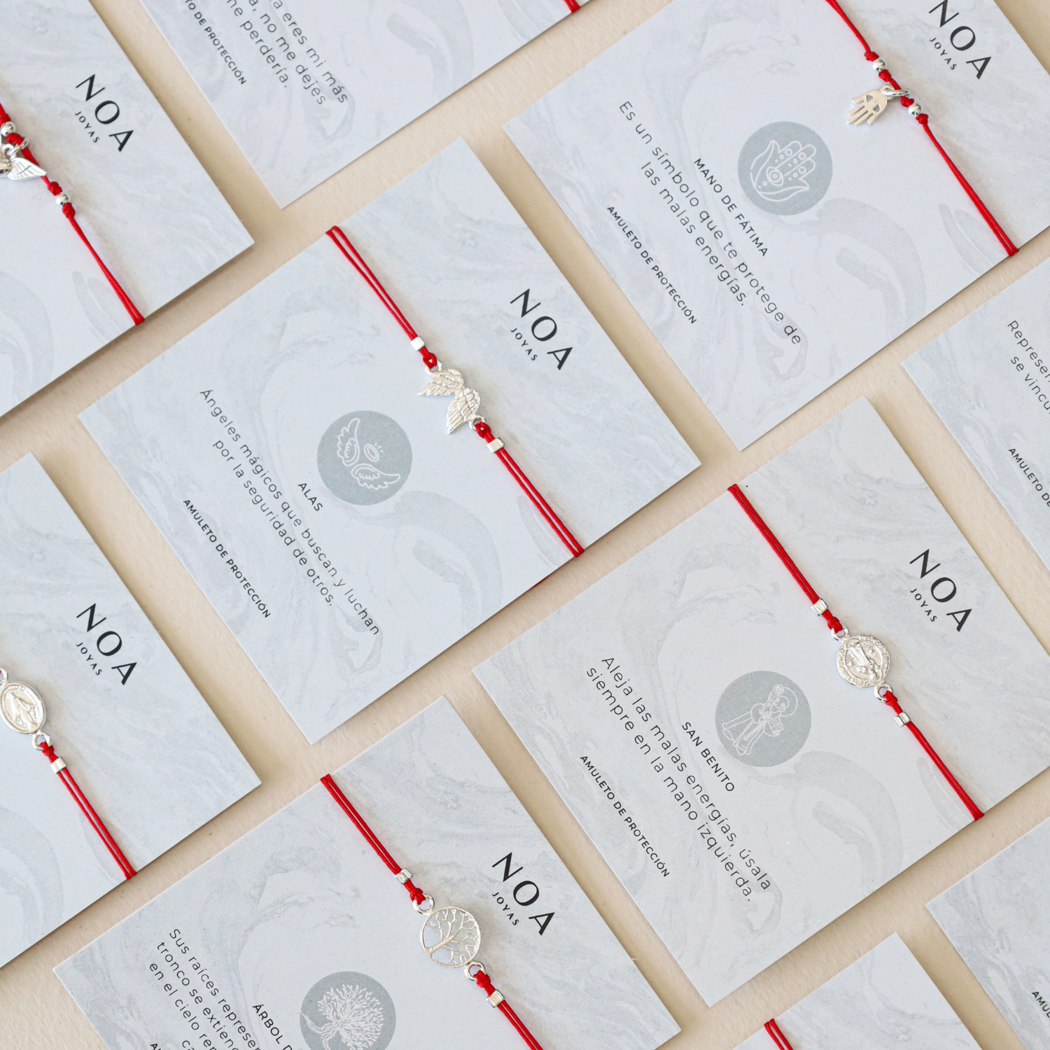 PULSERA HILO ROJO SAN BENITO PLATA