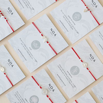 PULSERA HILO ROJO SAN BENITO PLATA