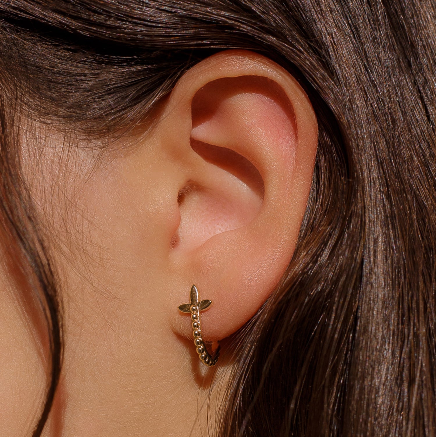 PIERCING FLOWER BAÑO DE ORO