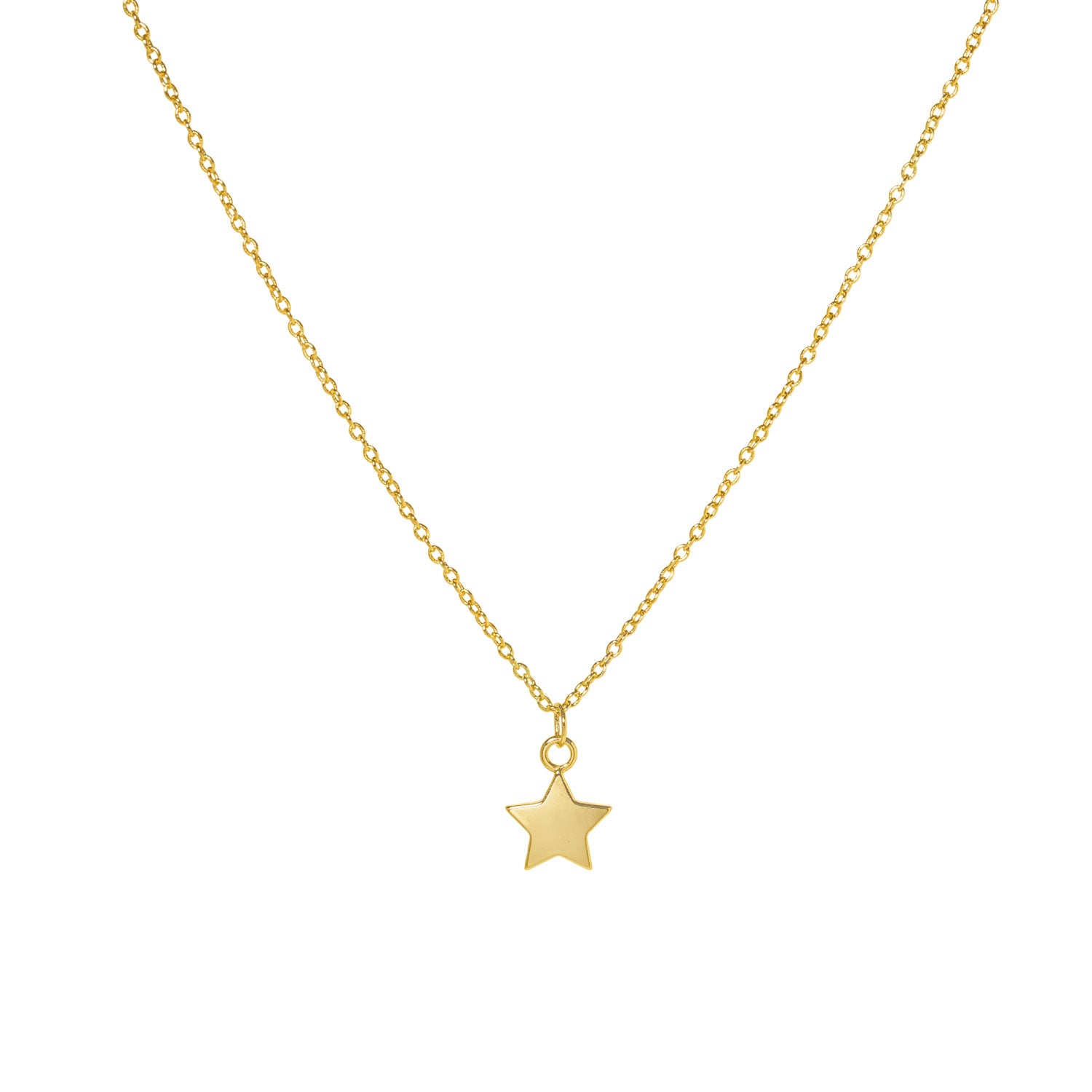 COLLAR STAR BAÑO DE ORO