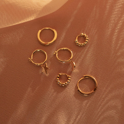 PIERCING STAR BAÑO DE ORO