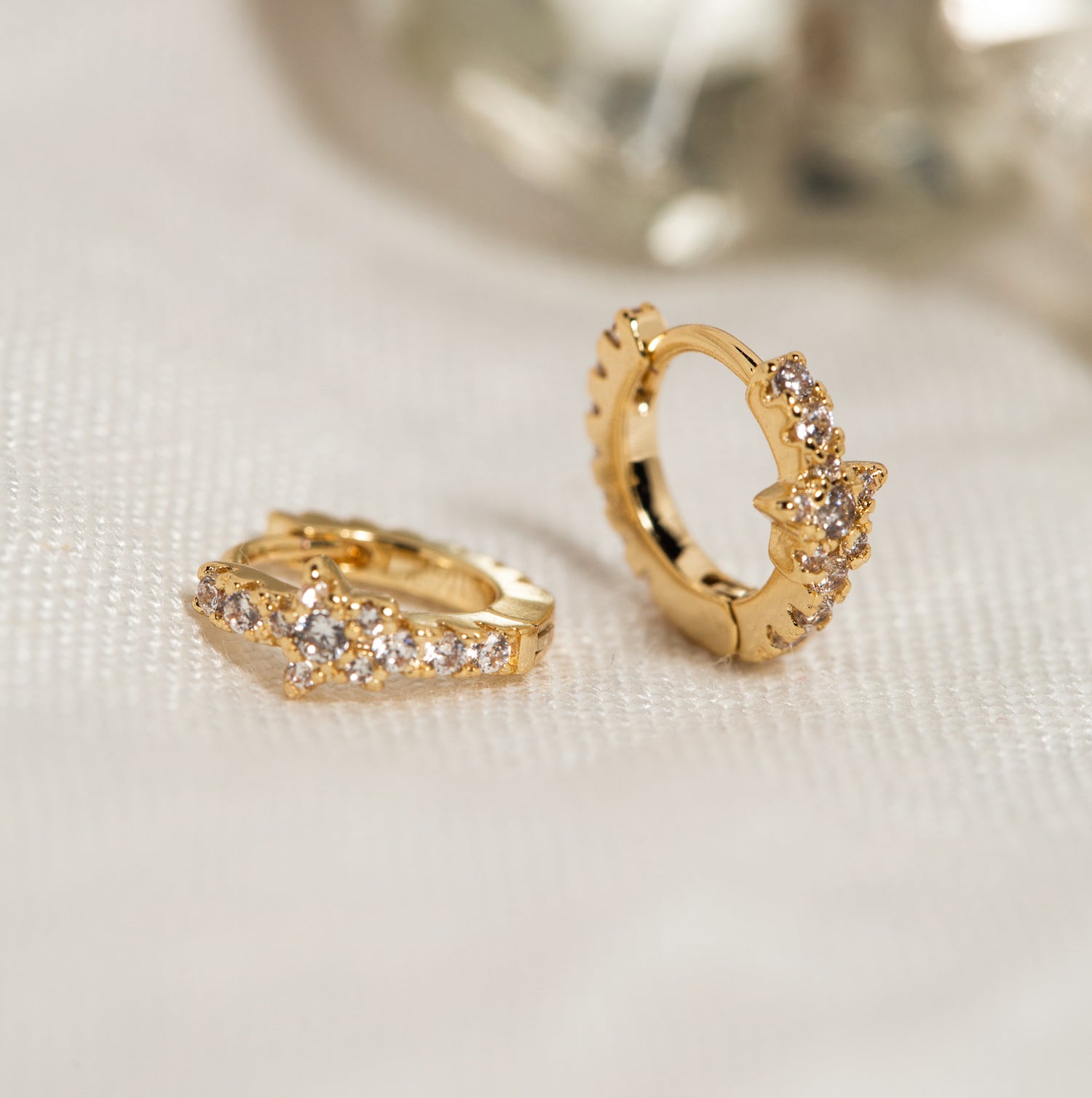 ARGOLLAS ZARA STAR BAÑO DE ORO