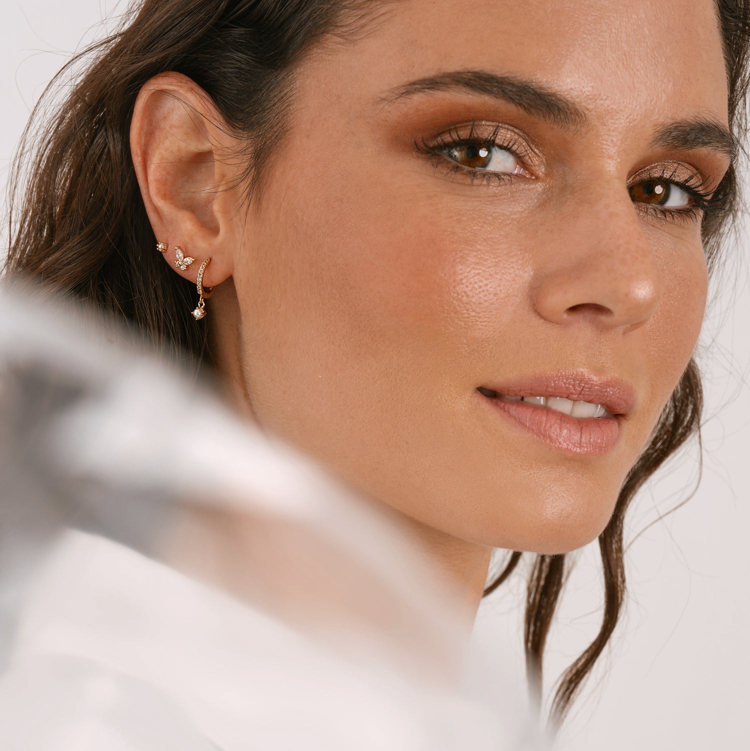 PIERCING PUNTO PEARL BAÑO DE ORO