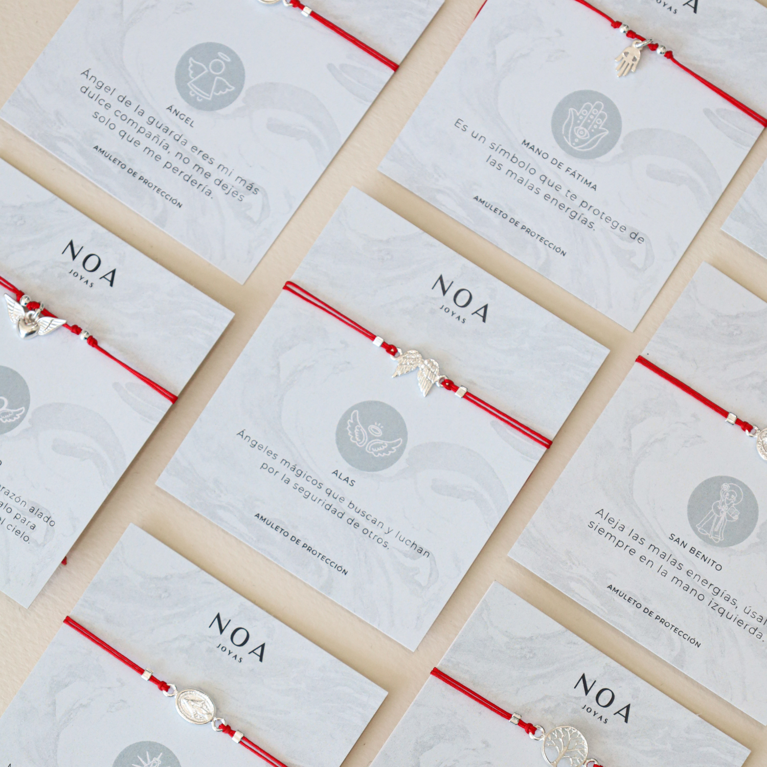 PULSERA HILO ROJO SAN BENITO PLATA