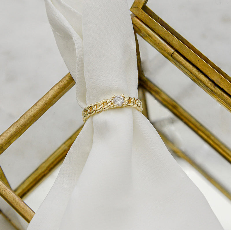 ANILLO DIAMOND BAÑO DE ORO