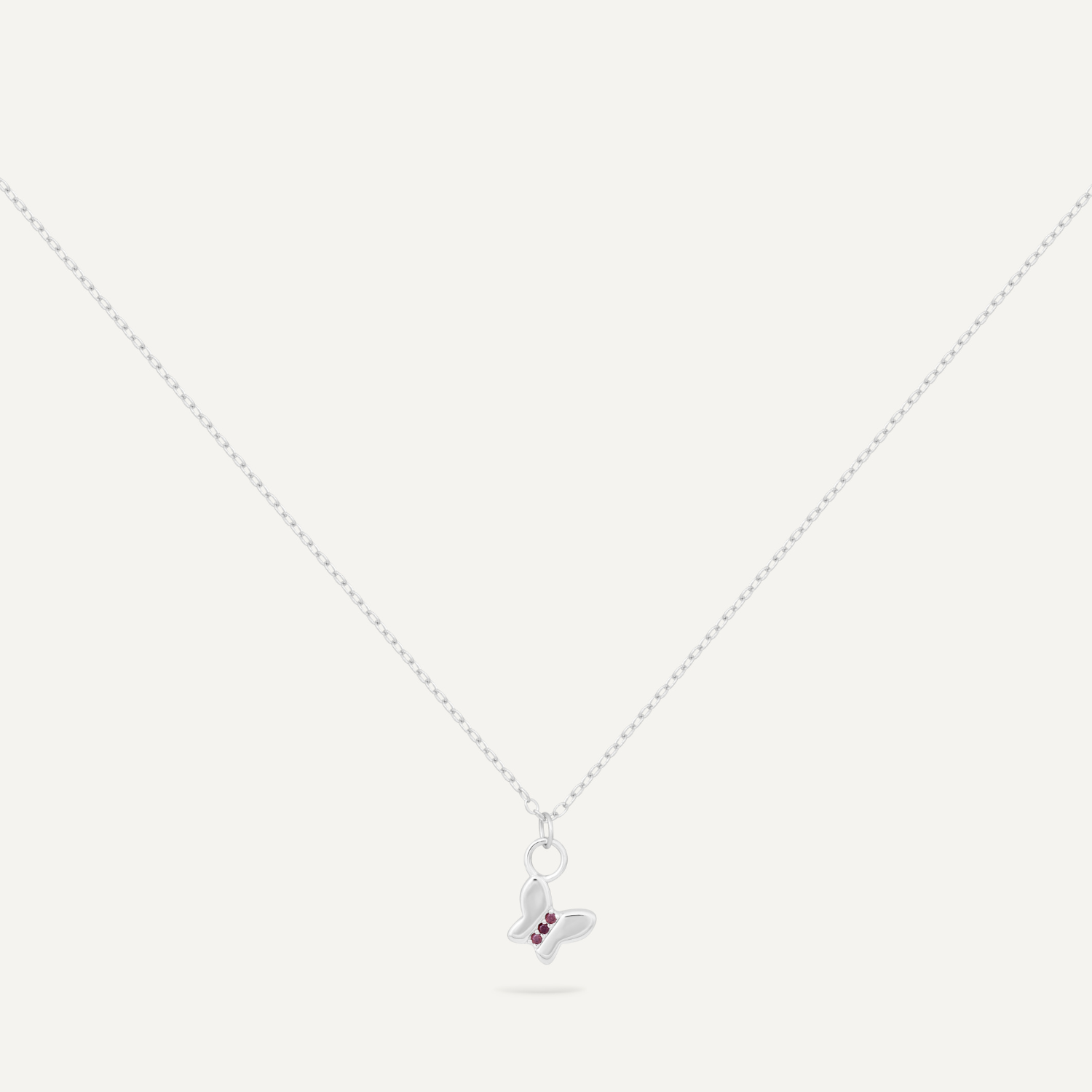 COLLAR DE NIÑA MARIPOSA PLATA