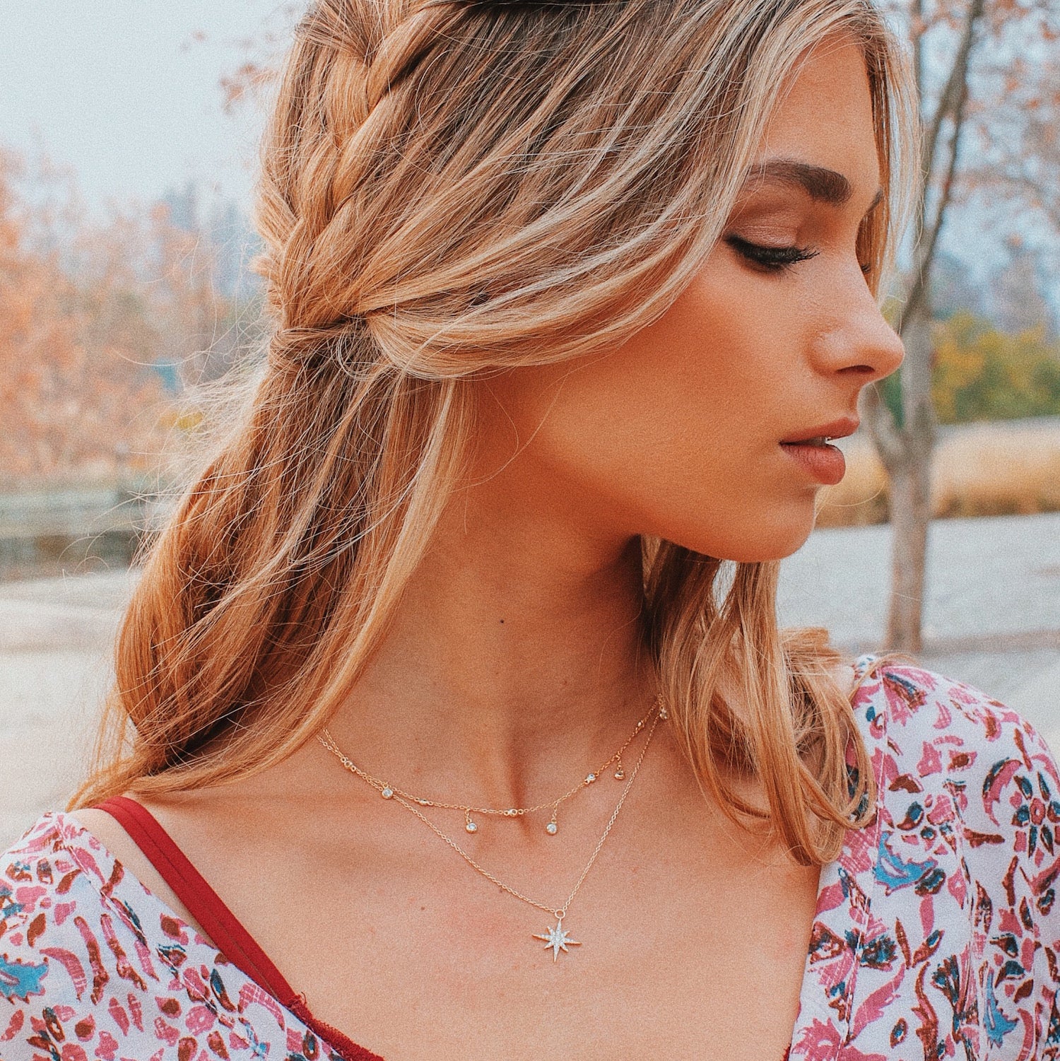 COLLAR CASCADAS SHINE BAÑO DE ORO