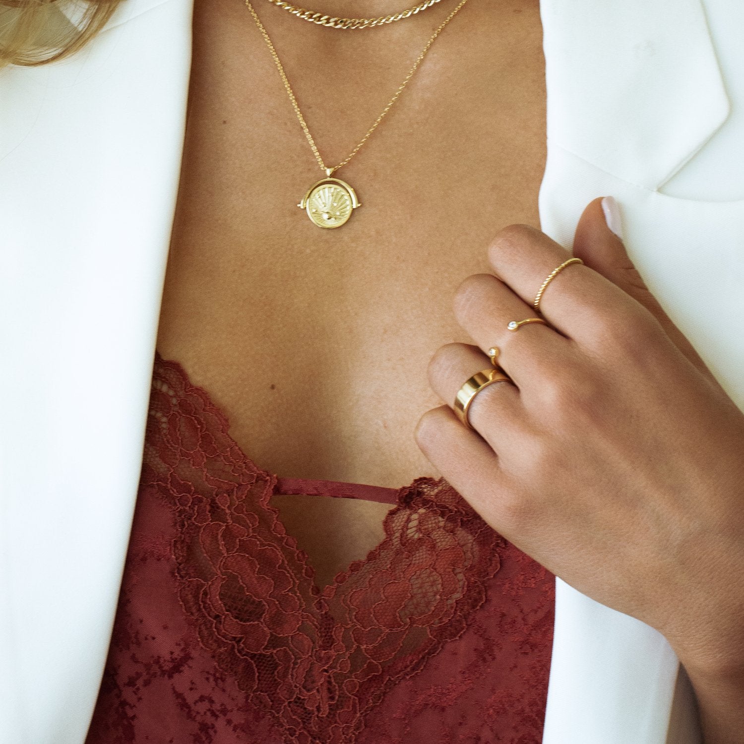 ANILLO TWIN BAÑO DE ORO