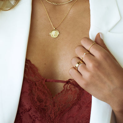 ANILLO TWIN BAÑO DE ORO