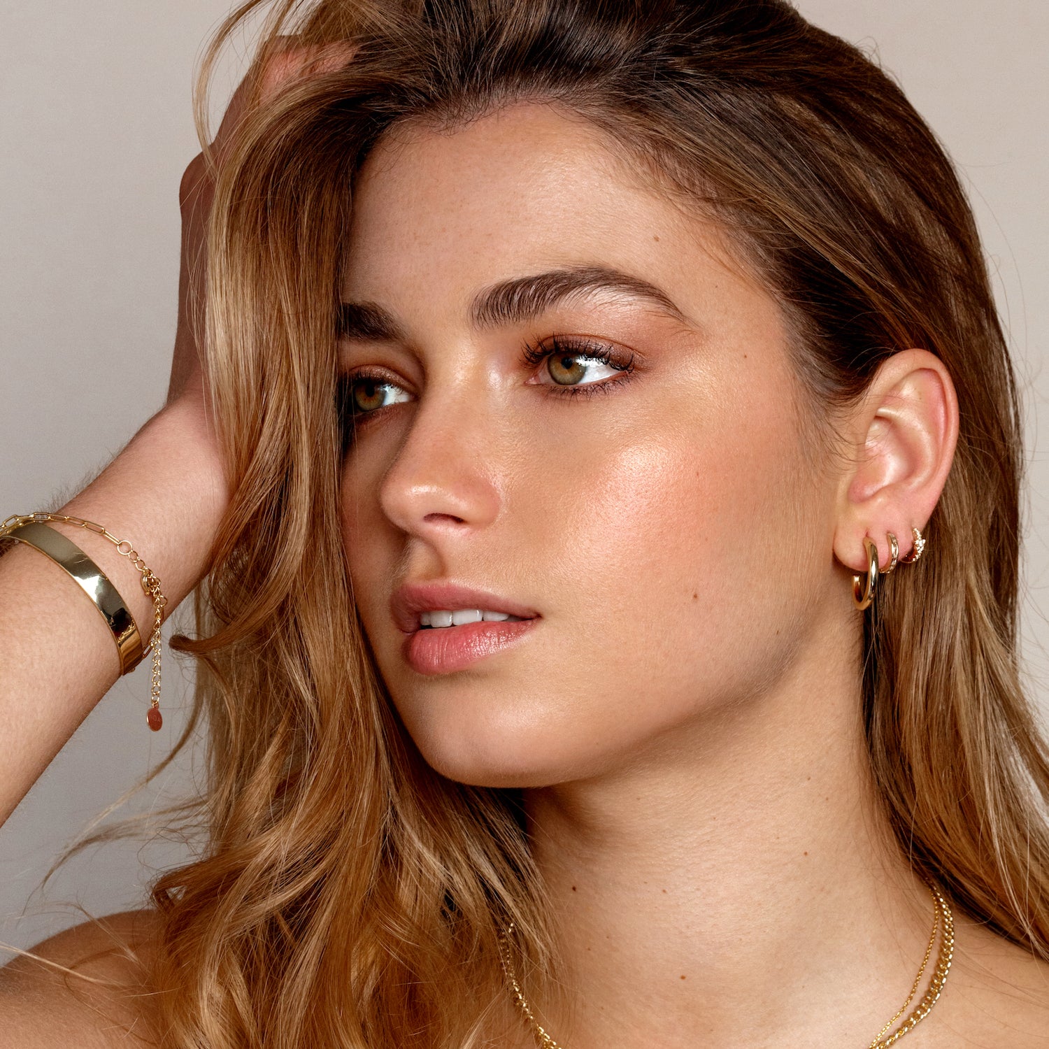 ARGOLLAS ZARA STAR BAÑO DE ORO